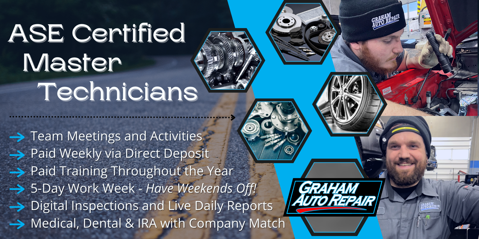 ASE Certified Master Technician Job at Graham Auto Repair